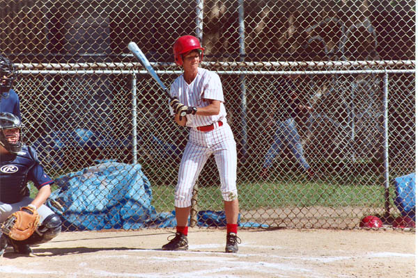 June Campbell batting on August 24, 2003