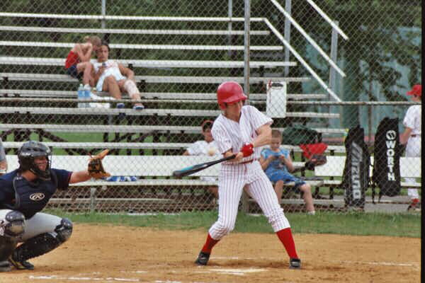 Rachel Eisenman batting for the EP Angels on August 3 2003