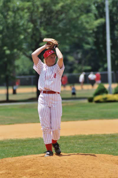 Scoop Ryaby pitching on July 20, 2003