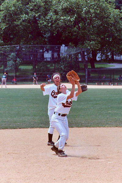 Charlene Scangorella fielding a popup on June 13th